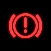 Dashboard warning light for the braking system