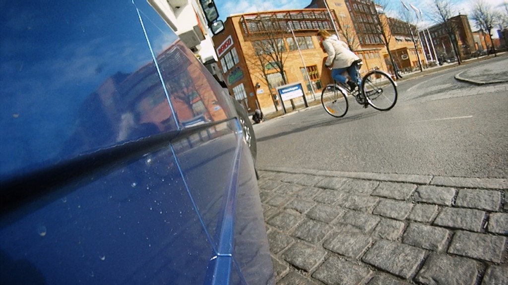 Volvo truck with cyclist detection