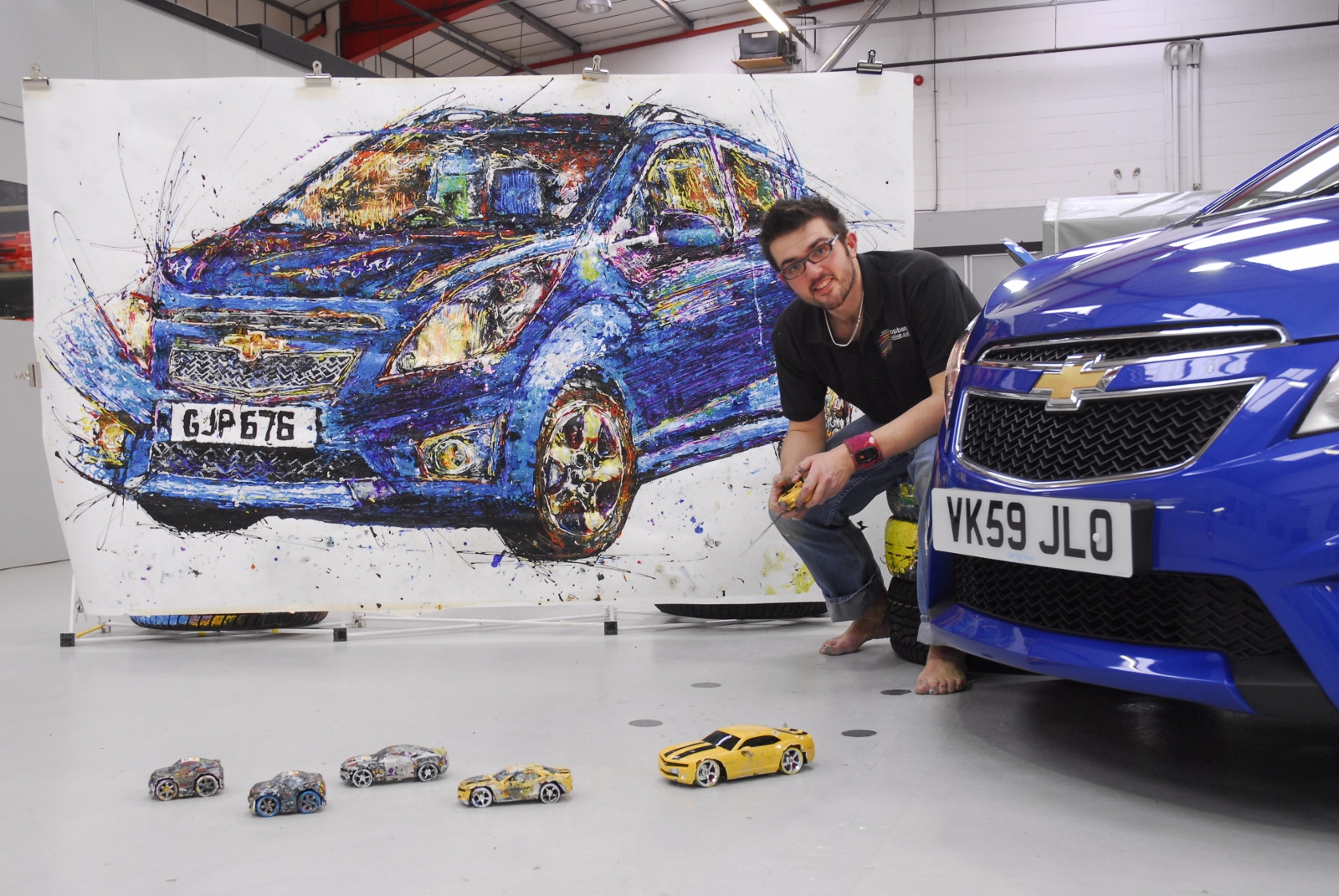 Painting with radio controlled cars and artist Ian Cook is sure to 