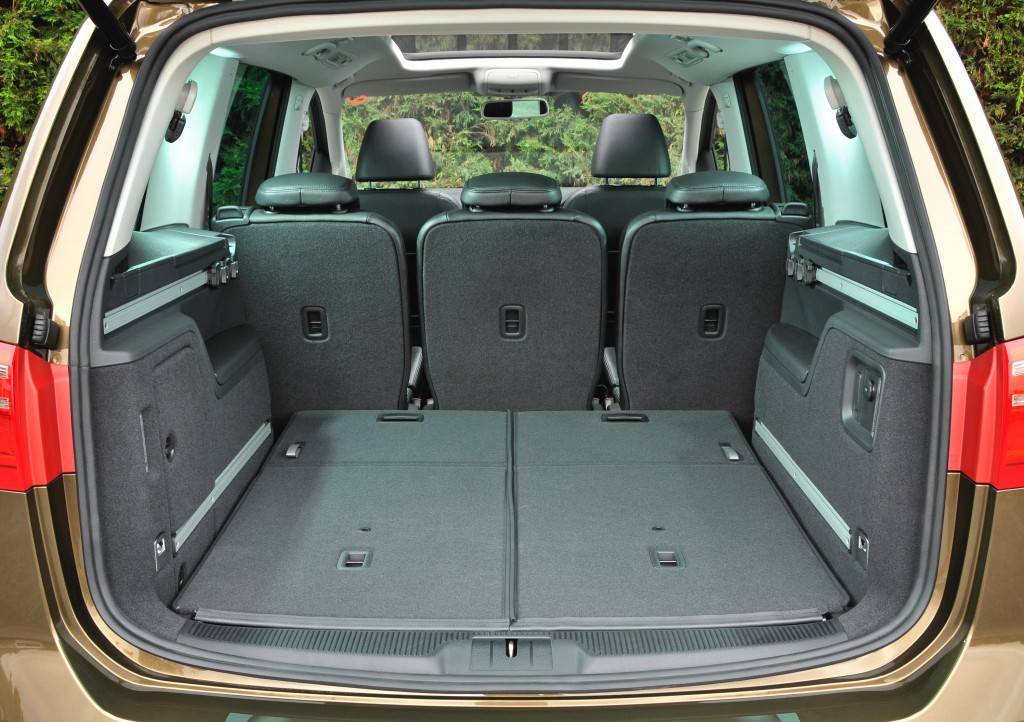 In five-seat mode, the Alhambra's boot is vast