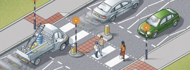 Pedestrians, how should you cross a zebra crossing with an island?