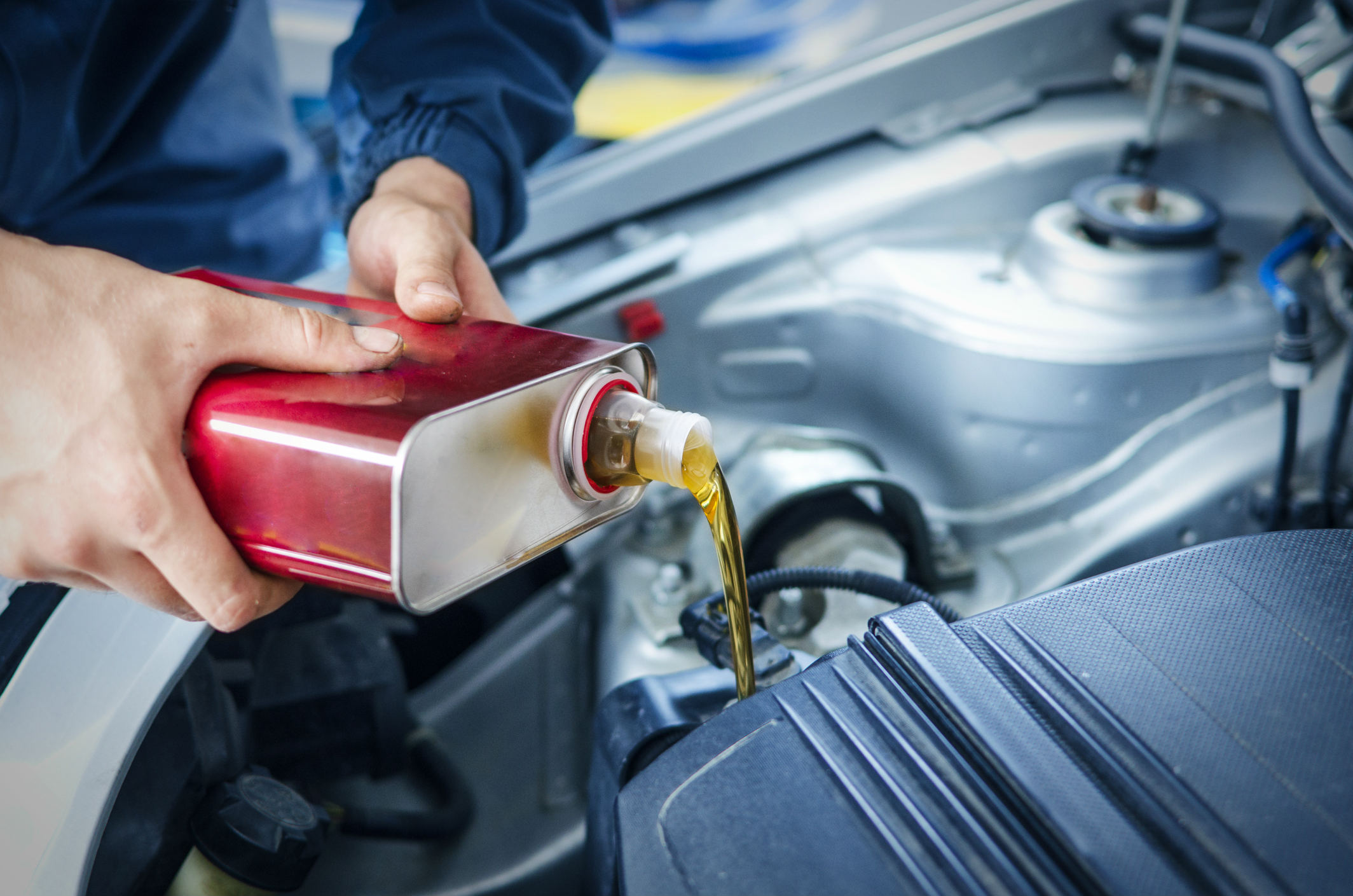 What's the best way to check an engine's oil level?