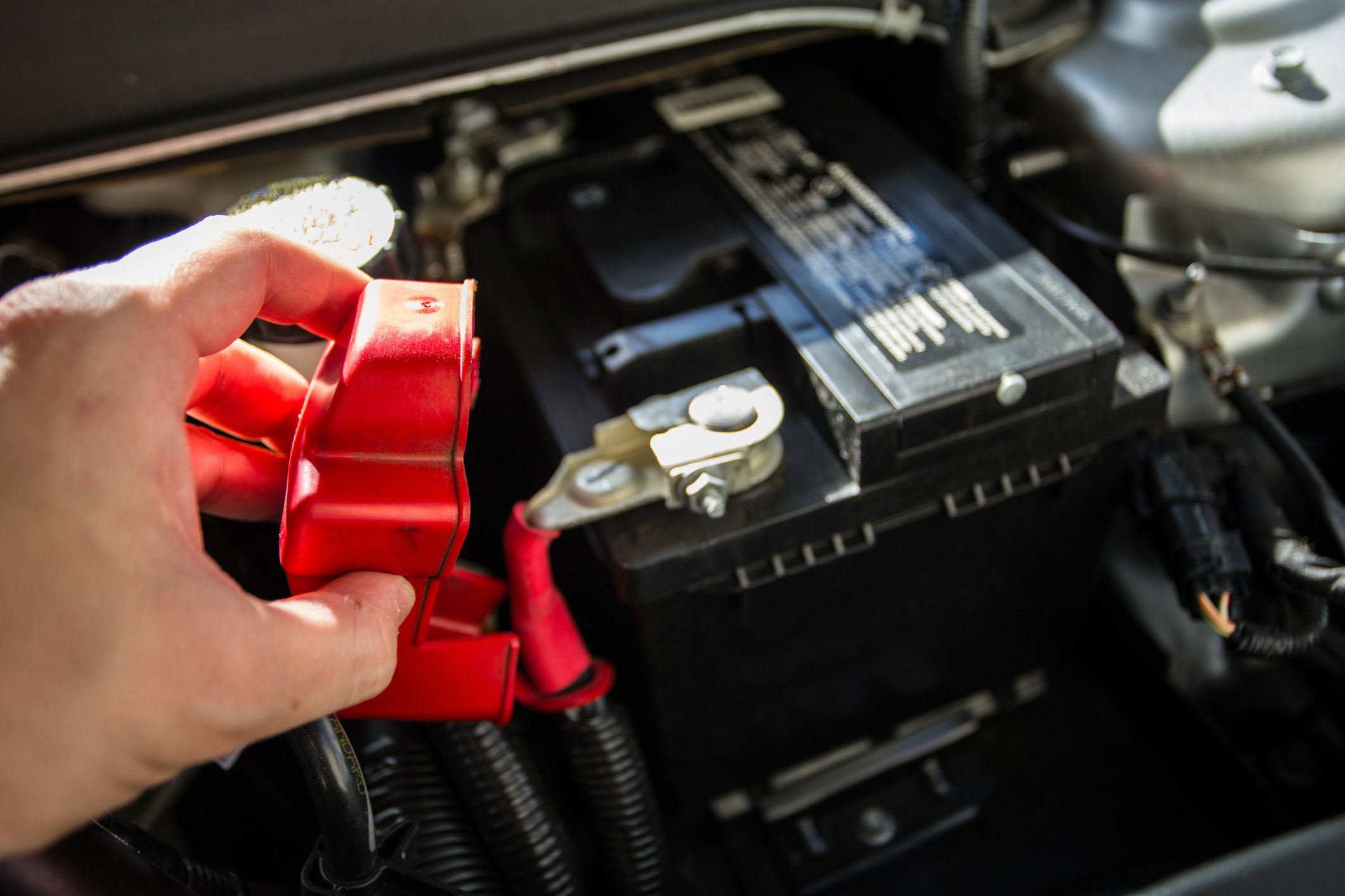 What fluid can a car battery be filled with?