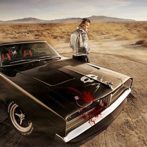 Kurt Russell and a Chevrolet Nova star in which Quentin Tarantino film?