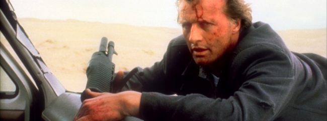 Which Cadillac appears alongside Rutger Hauer in The Hitcher?