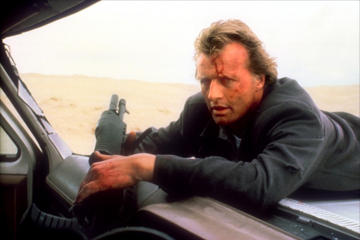 Which Cadillac appears alongside Rutger Hauer in The Hitcher?