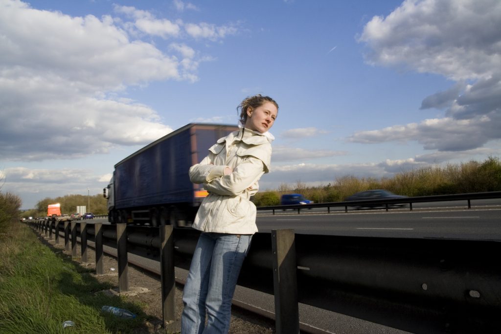 Motorway hard shoulder