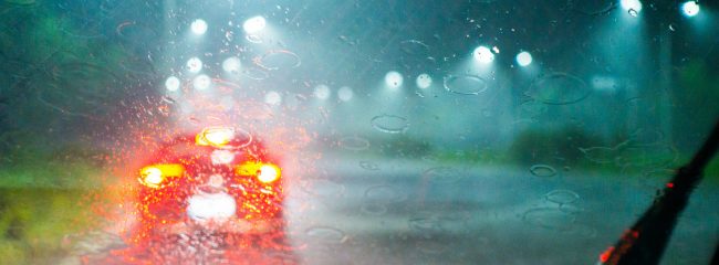 When roads are wet or slippery what should be the minimum gap to the car in front?