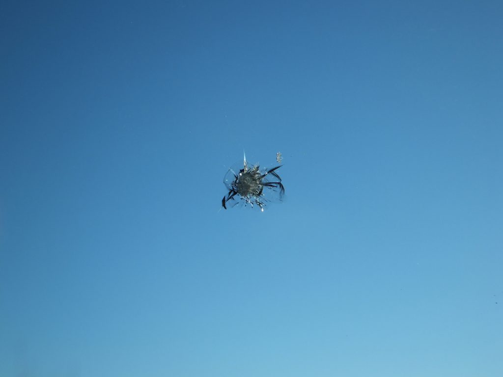 Chipped windscreen