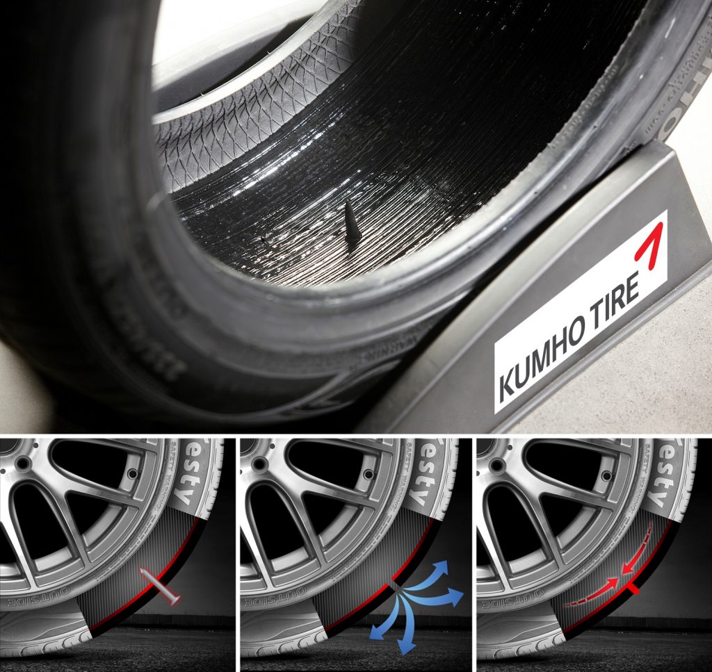 punctured tyre