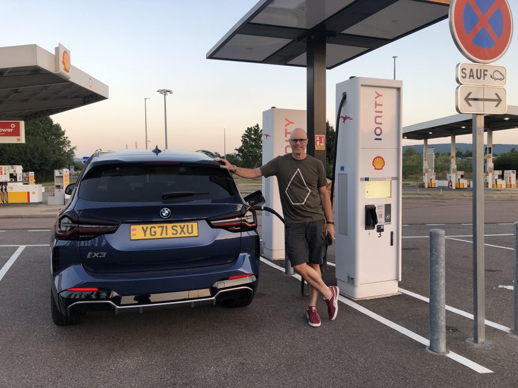 electric car on holiday