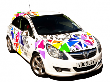 Vinyl advertising on cars