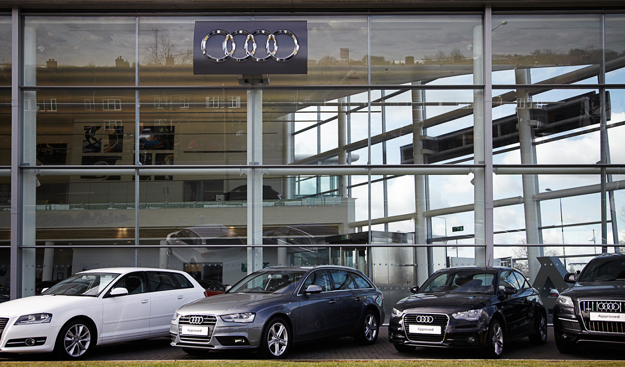 Audi dealership forecourt
