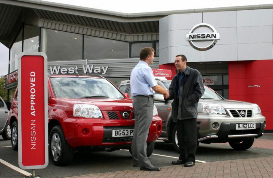 Nissan sale on forecourt