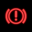 Dashboard warning light for the braking system