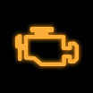 Dashboard warning light for the emissions control unit