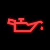 Dashboard warning symbol for a car that has low oil pressure