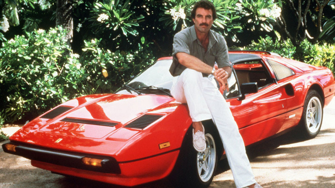 Which Ferrari did Tom Sellek drive in Magnum, P.I.?