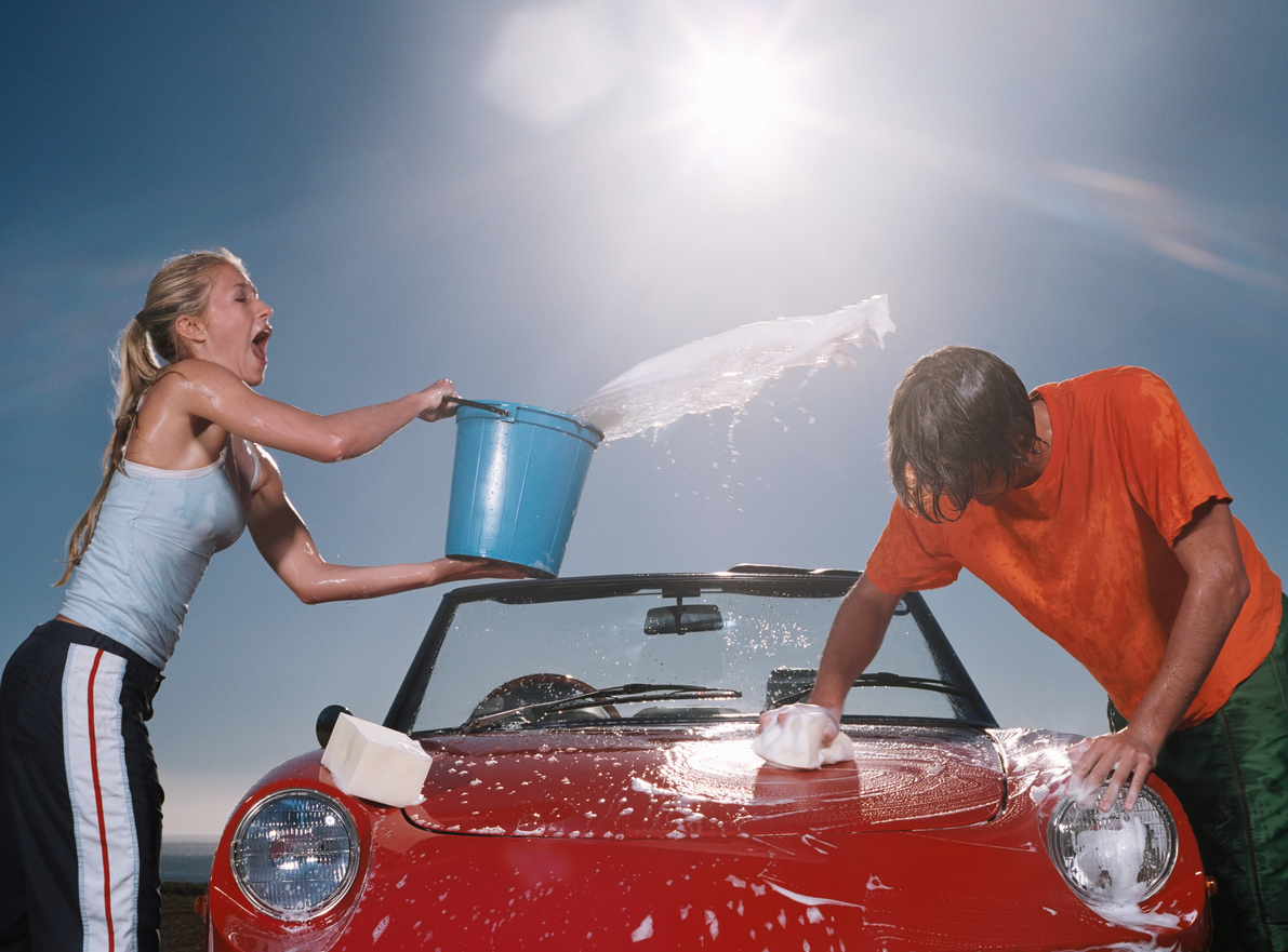 When and where is it best to wash a car?